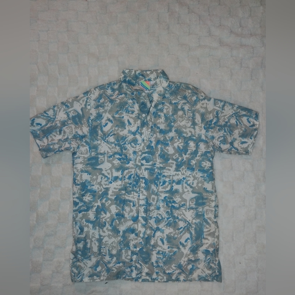 Vintage 90s Y2k Surf Gear Hawaiian Button Up T-shirt
